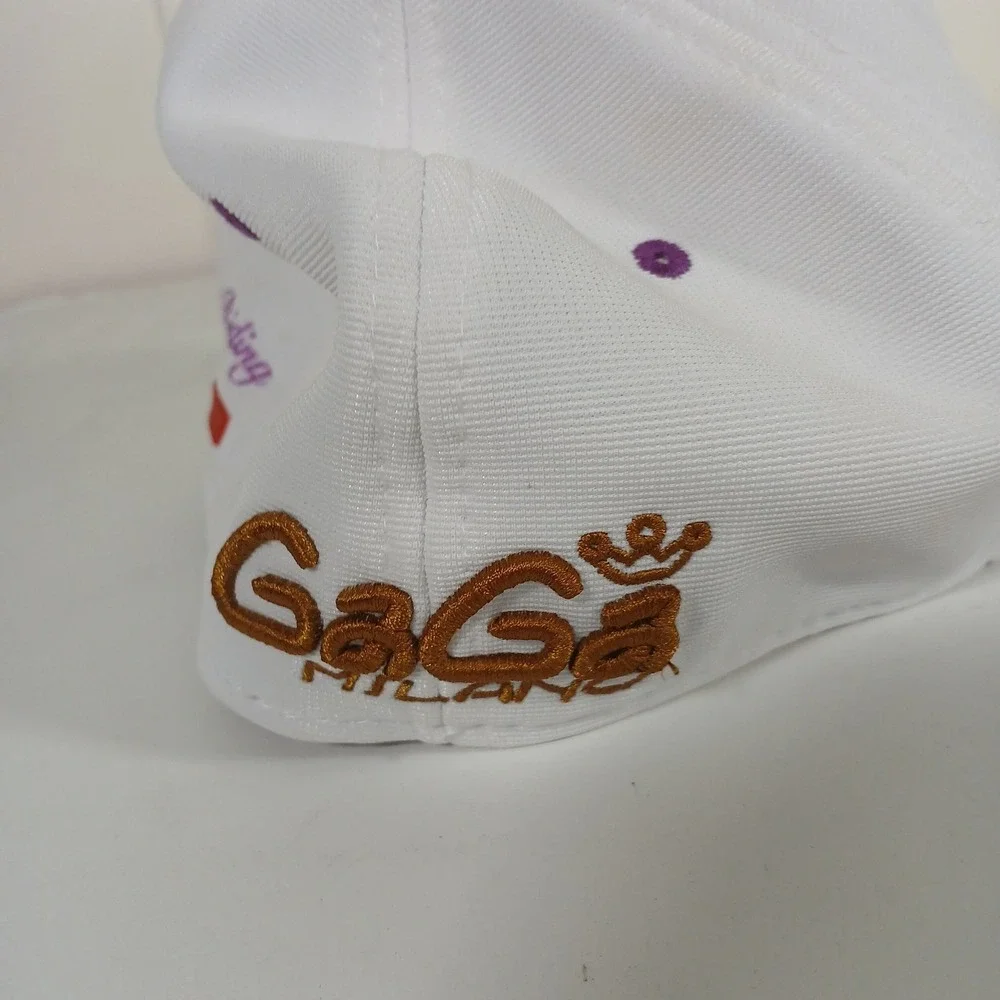 GaGa Milano Horse Riding Baseball Cap White Purple Italian Flag Equestrian‎ Hat
